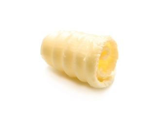 Fresh butter curl on white background