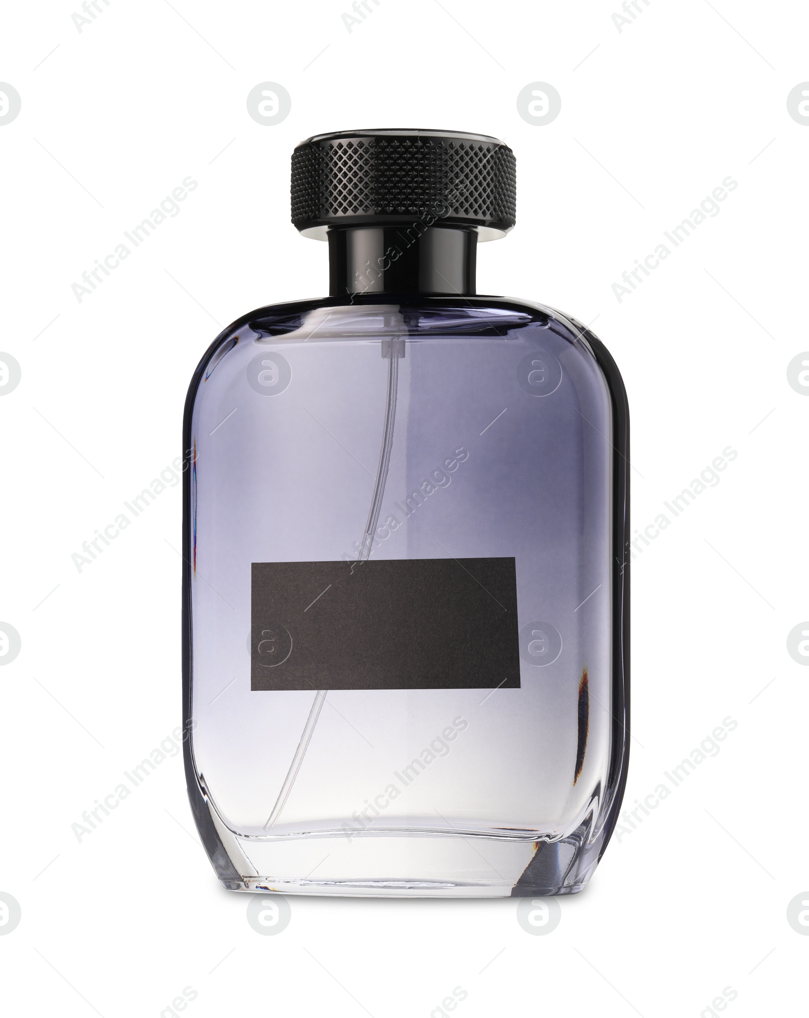 Photo of Luxury men`s perfume in bottle isolated on white