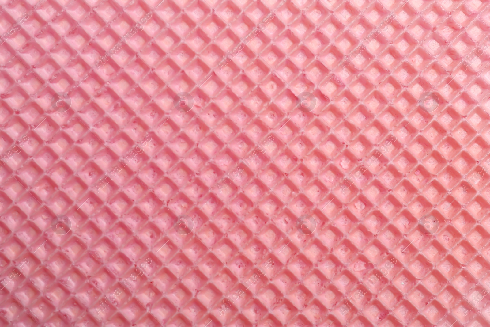 Photo of Tasty wafer as background, closeup. Crispy food