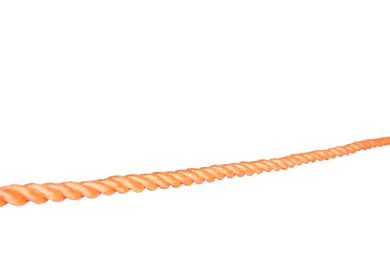 Photo of Color rope on white background. Simple design