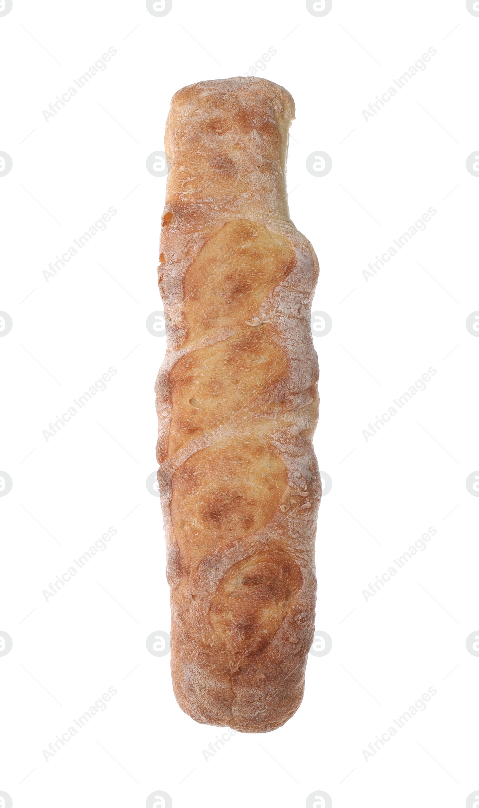 Photo of Tasty baguette isolated on white. Fresh bread