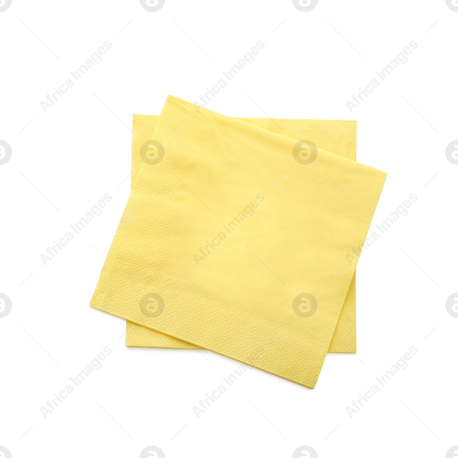 Photo of Paper napkins on white background, top view