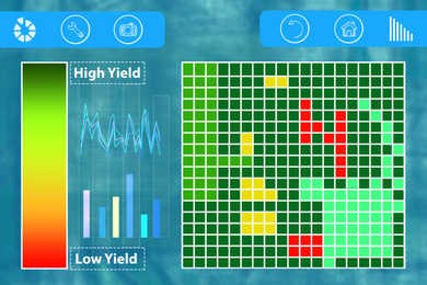 Smart farming. Drone control application, screen saver