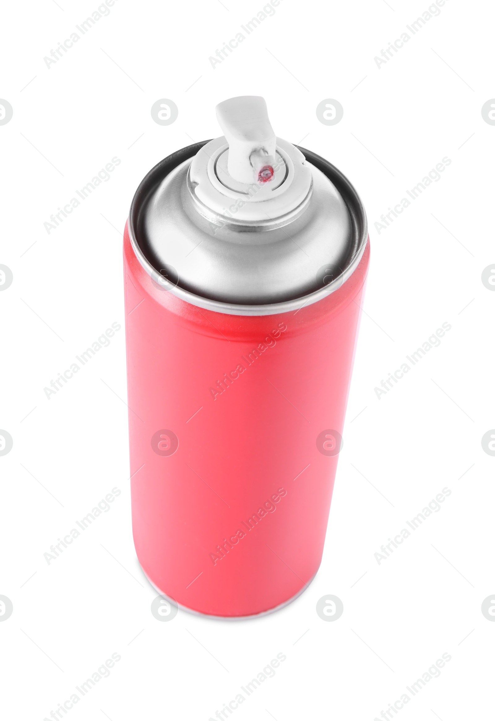 Photo of One red spray paint can isolated on white