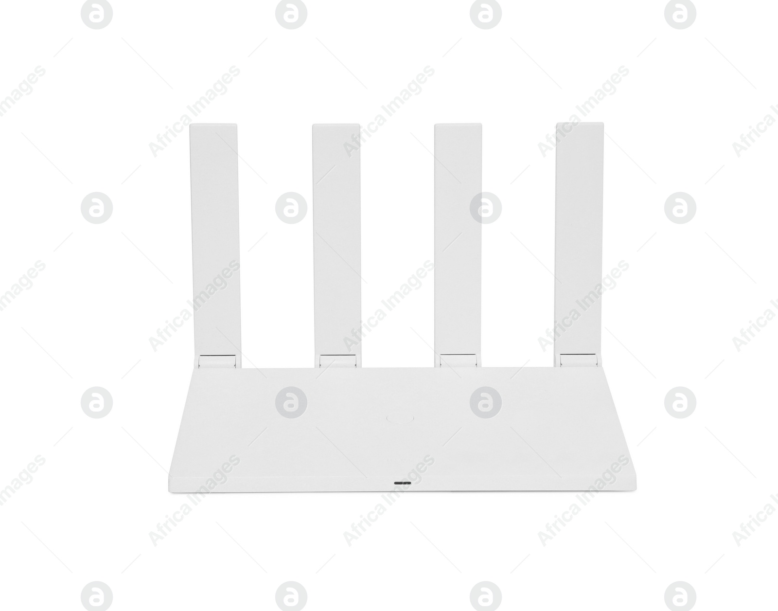 Photo of One modern Wi-Fi router isolated on white