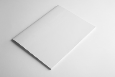 Photo of Blank book on white background. Mock up for design