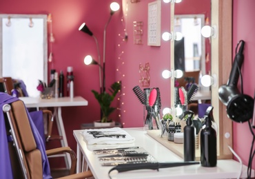 Photo of Hairdresser's workplace in salon