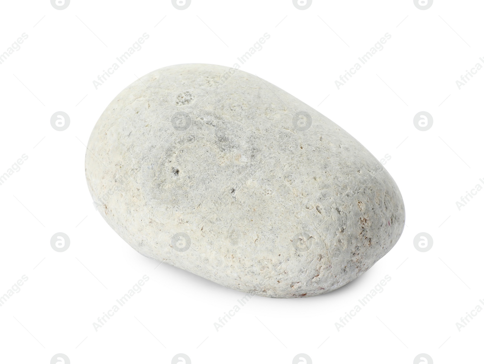 Photo of One light stone isolated on white. Sea pebble