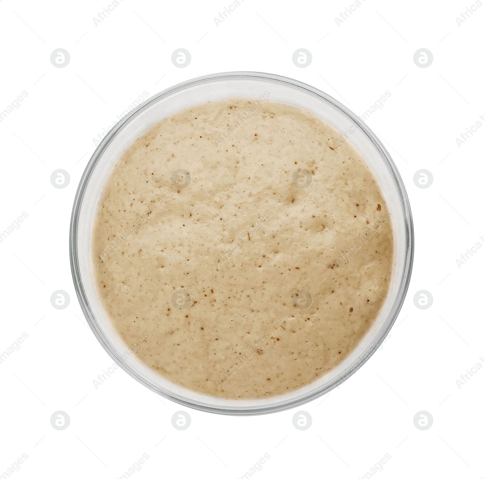 Photo of Fresh leaven isolated on white, top view