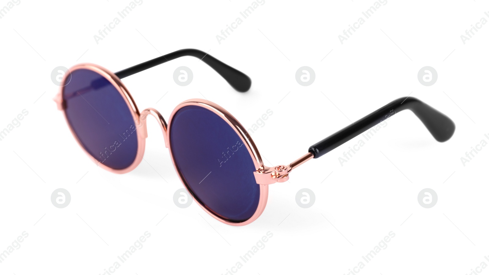 Photo of Stylish sunglasses isolated on white. Fashion accessory