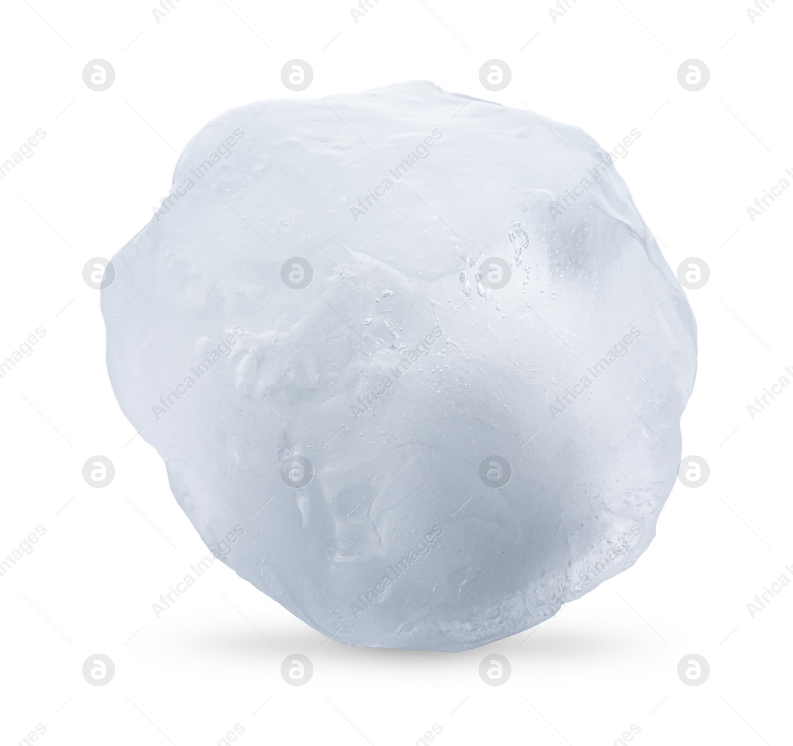 Photo of One crystal clear ice cube isolated on white