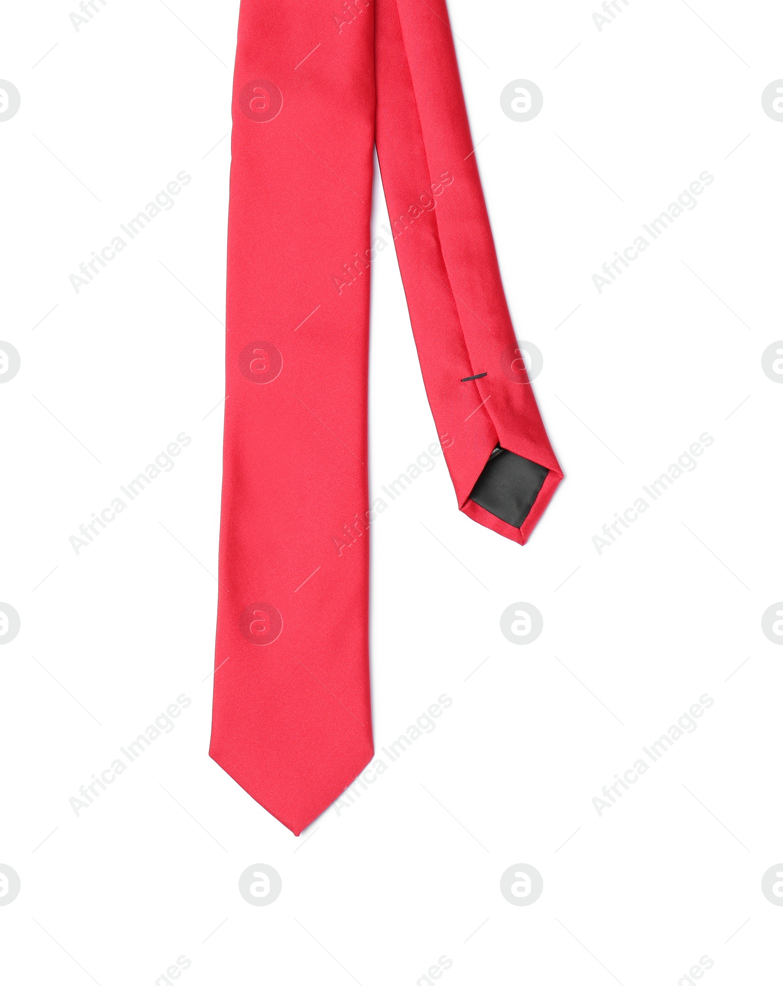 Photo of Classic red male necktie isolated on white