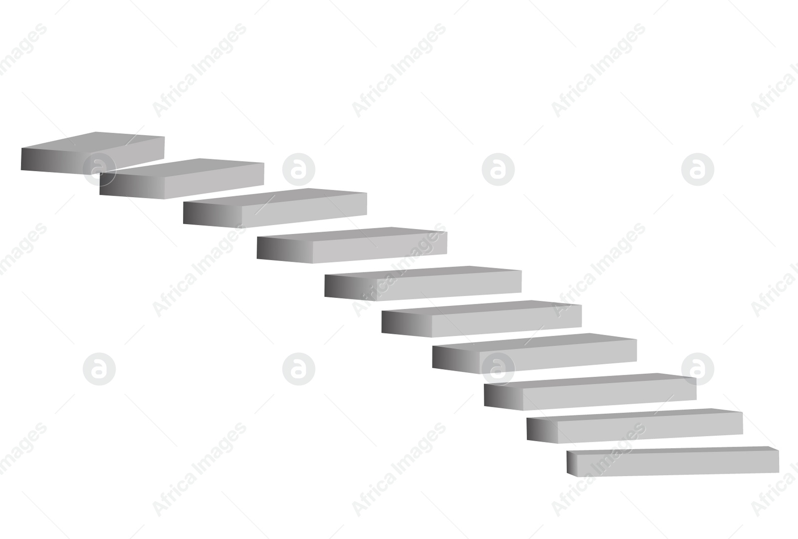 Image of Illustration of stairs on white background. Way to success