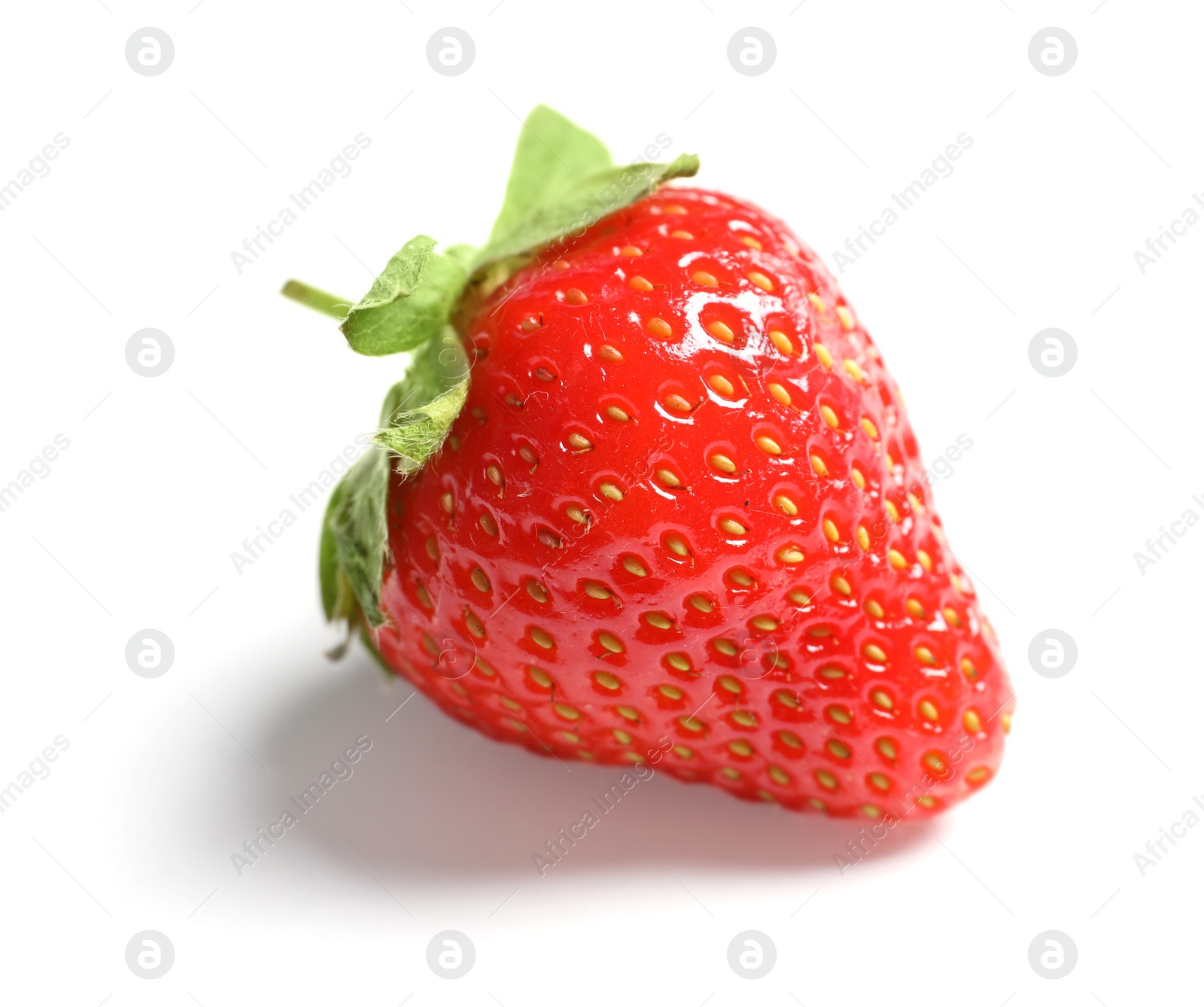 Photo of Fresh ripe red strawberry on white background