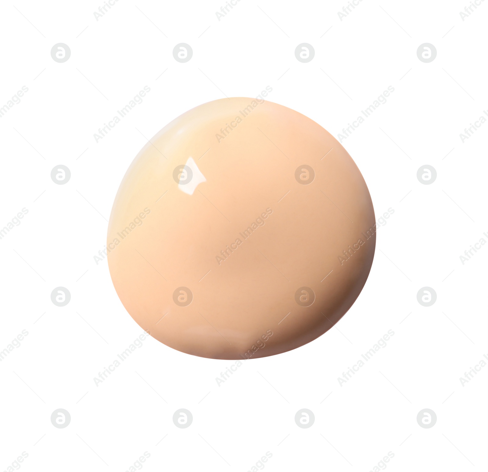 Photo of Drop of skin foundation isolated on white, top view