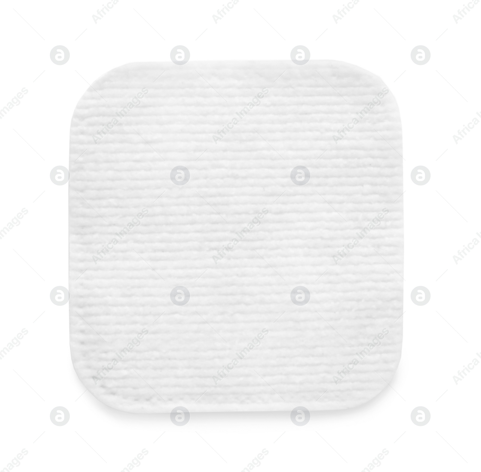 Photo of Soft clean cotton pad on white background, top view