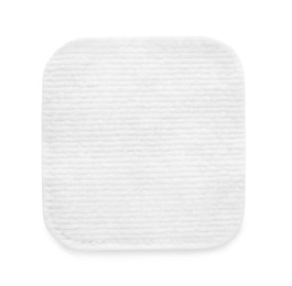 Photo of Soft clean cotton pad on white background, top view
