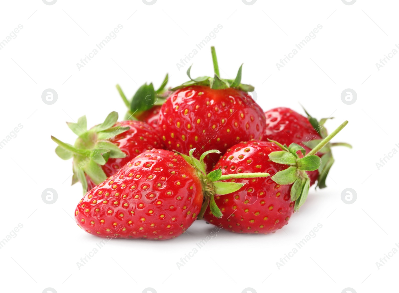 Photo of Delicious fresh ripe strawberries isolated on white