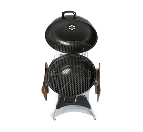 Photo of New modern barbecue grill on white background