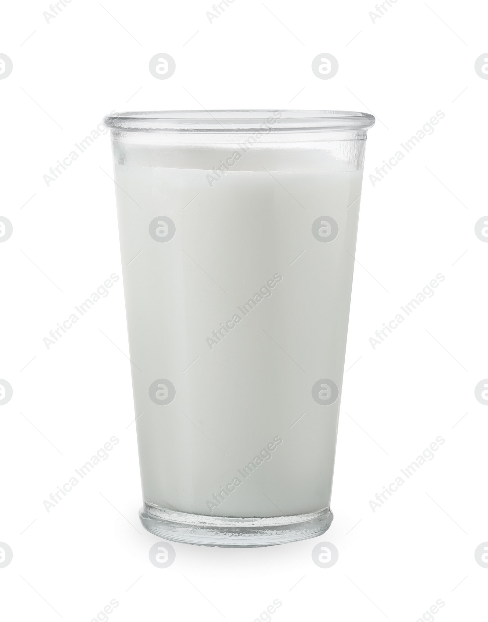 Photo of Glass of fresh milk isolated on white