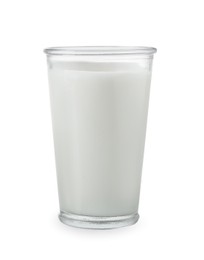 Photo of Glass of fresh milk isolated on white