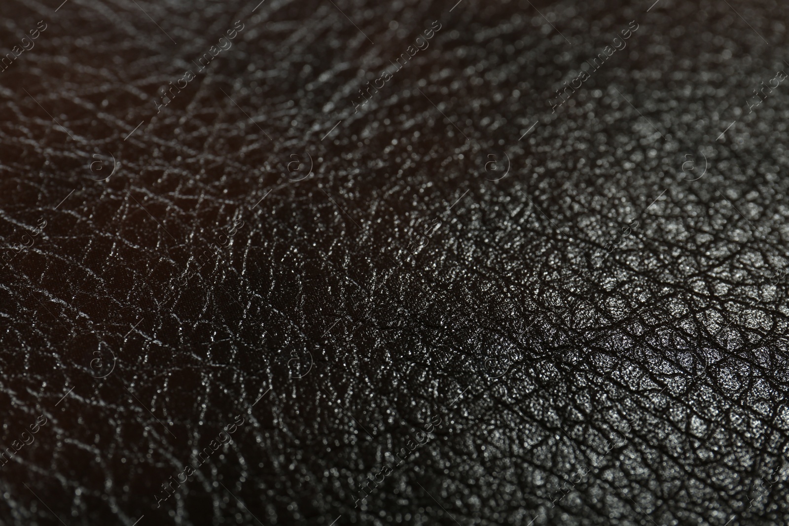 Photo of Texture of brown leather as background, closeup