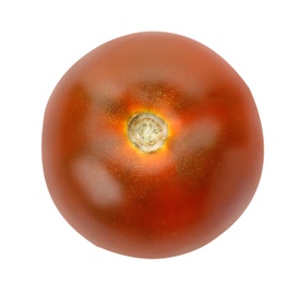 Fresh ripe brown tomato on white background