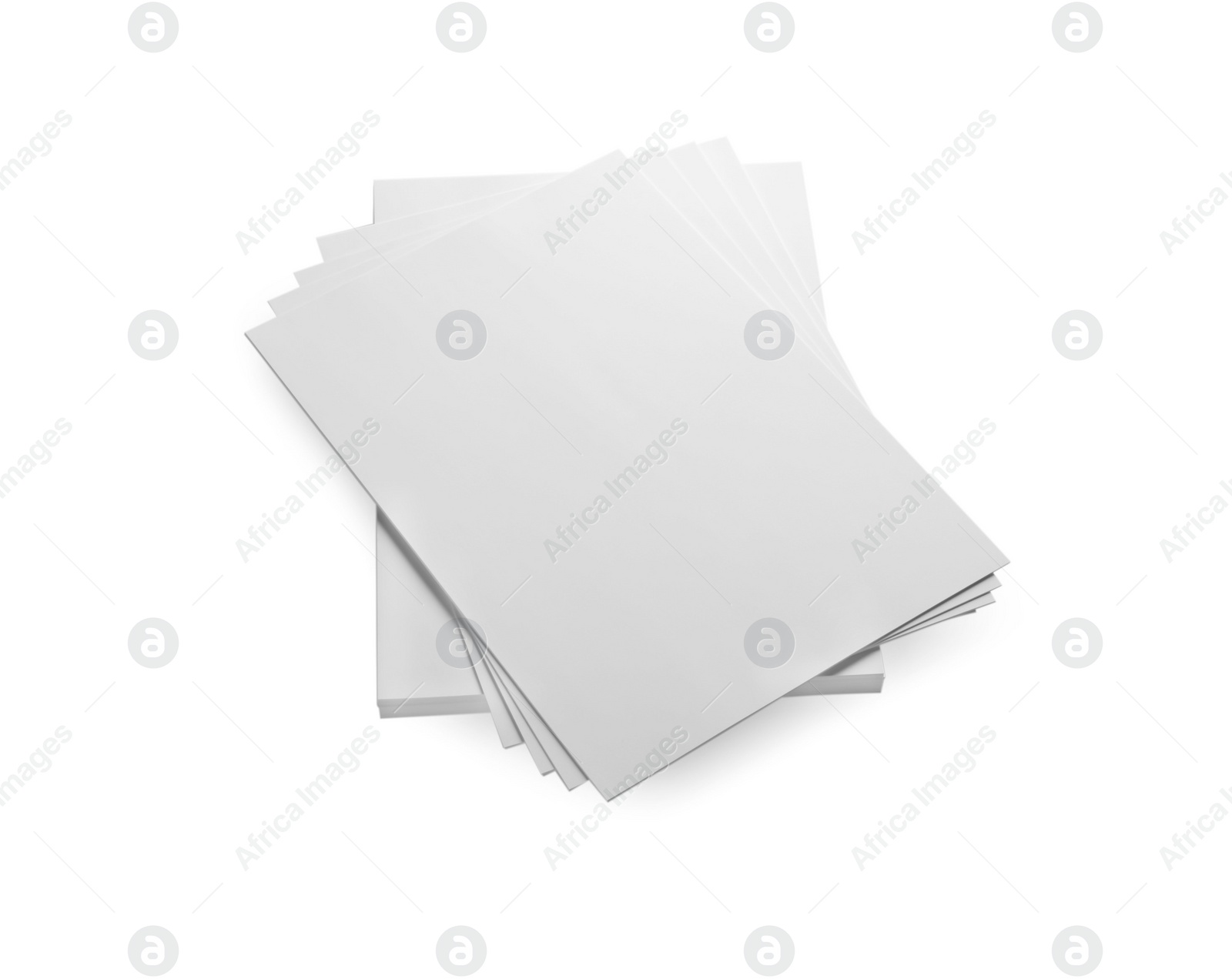 Photo of Stack of paper sheets on white background