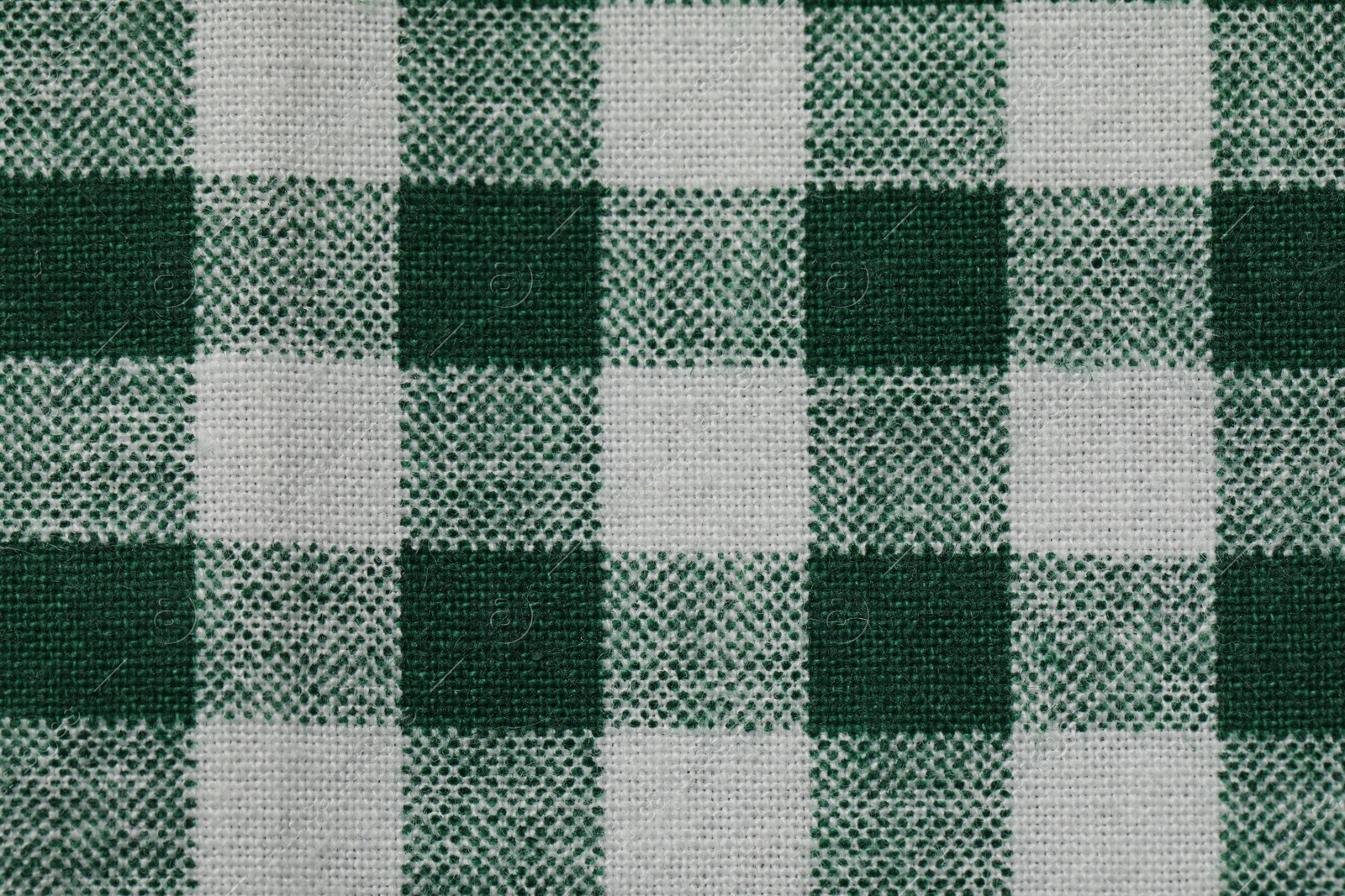 Photo of Texture of checkered fabric as background, top view