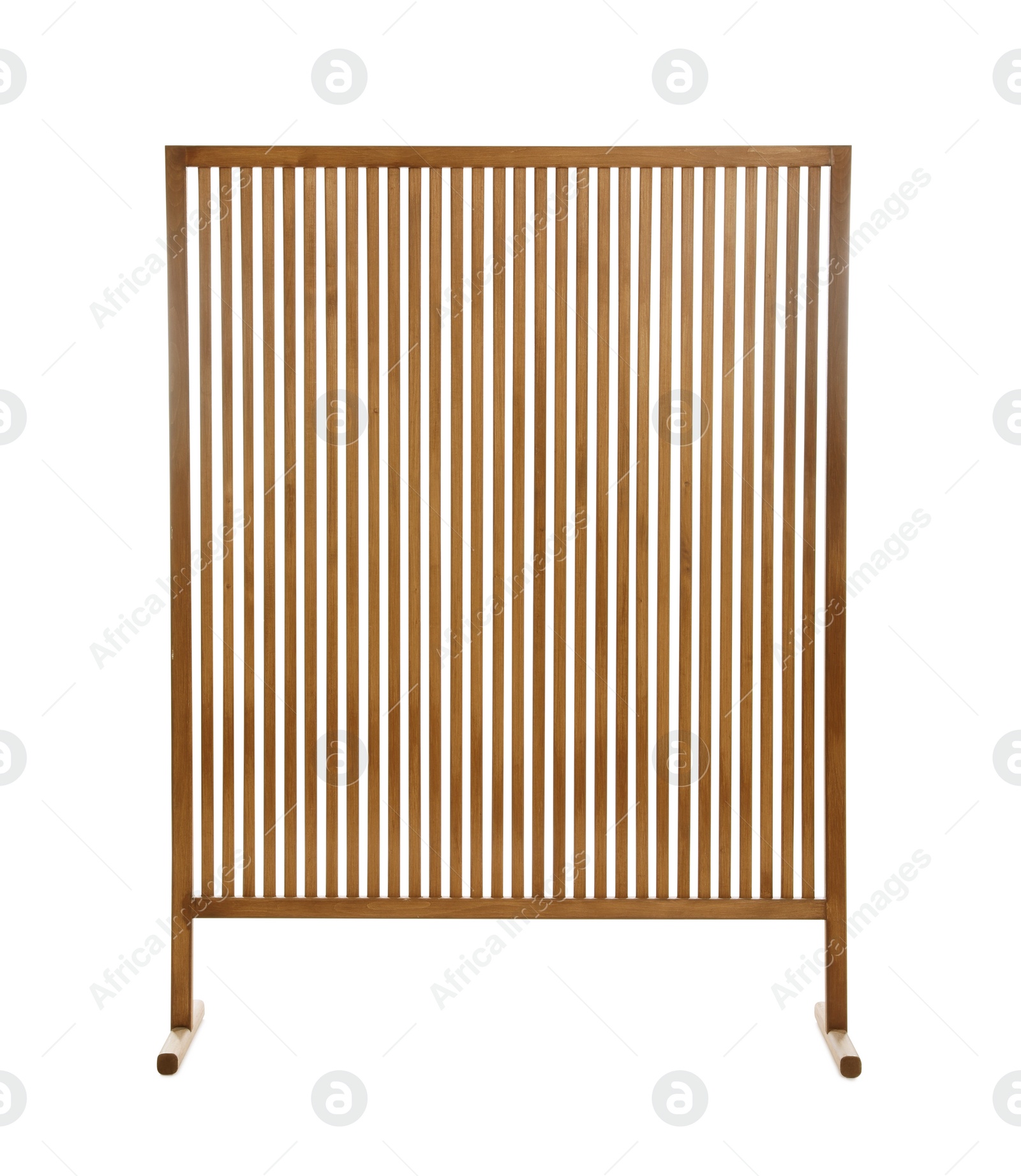 Photo of Wooden room divider screen isolated on white