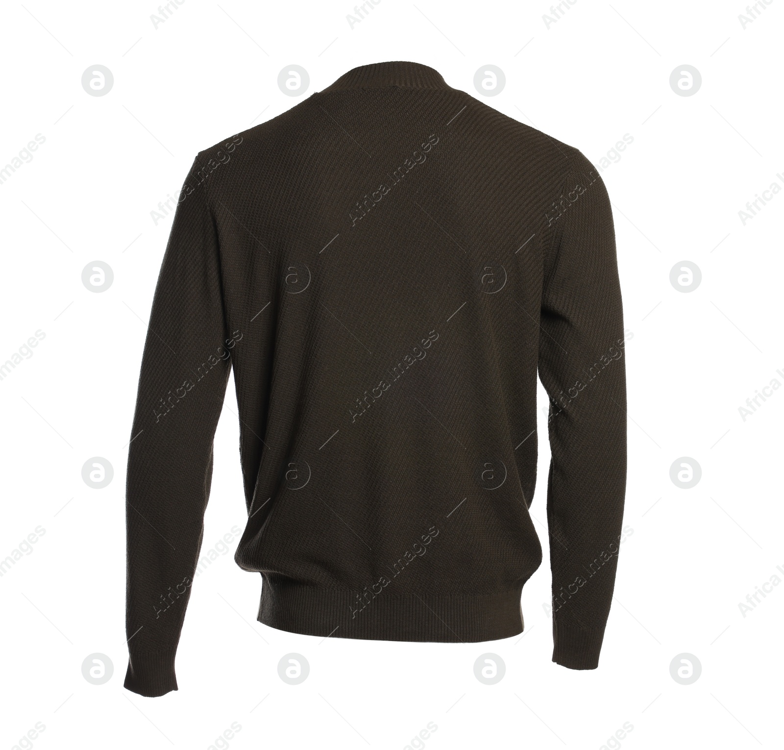 Photo of Stylish casual sweater isolated on white. Men`s clothes