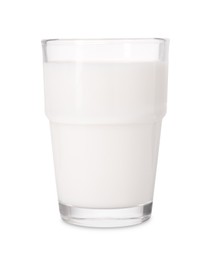 Photo of Glass of fresh milk isolated on white