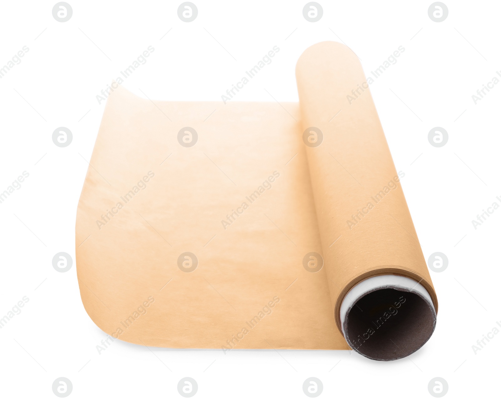 Photo of Roll of baking paper isolated on white