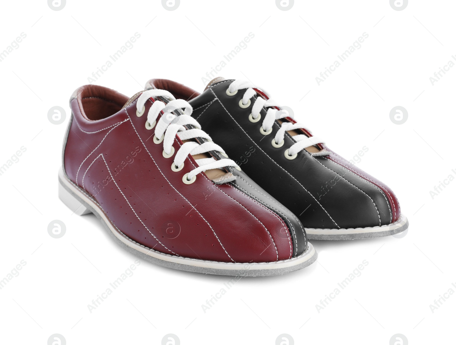 Photo of Pair of bowling shoes isolated on white