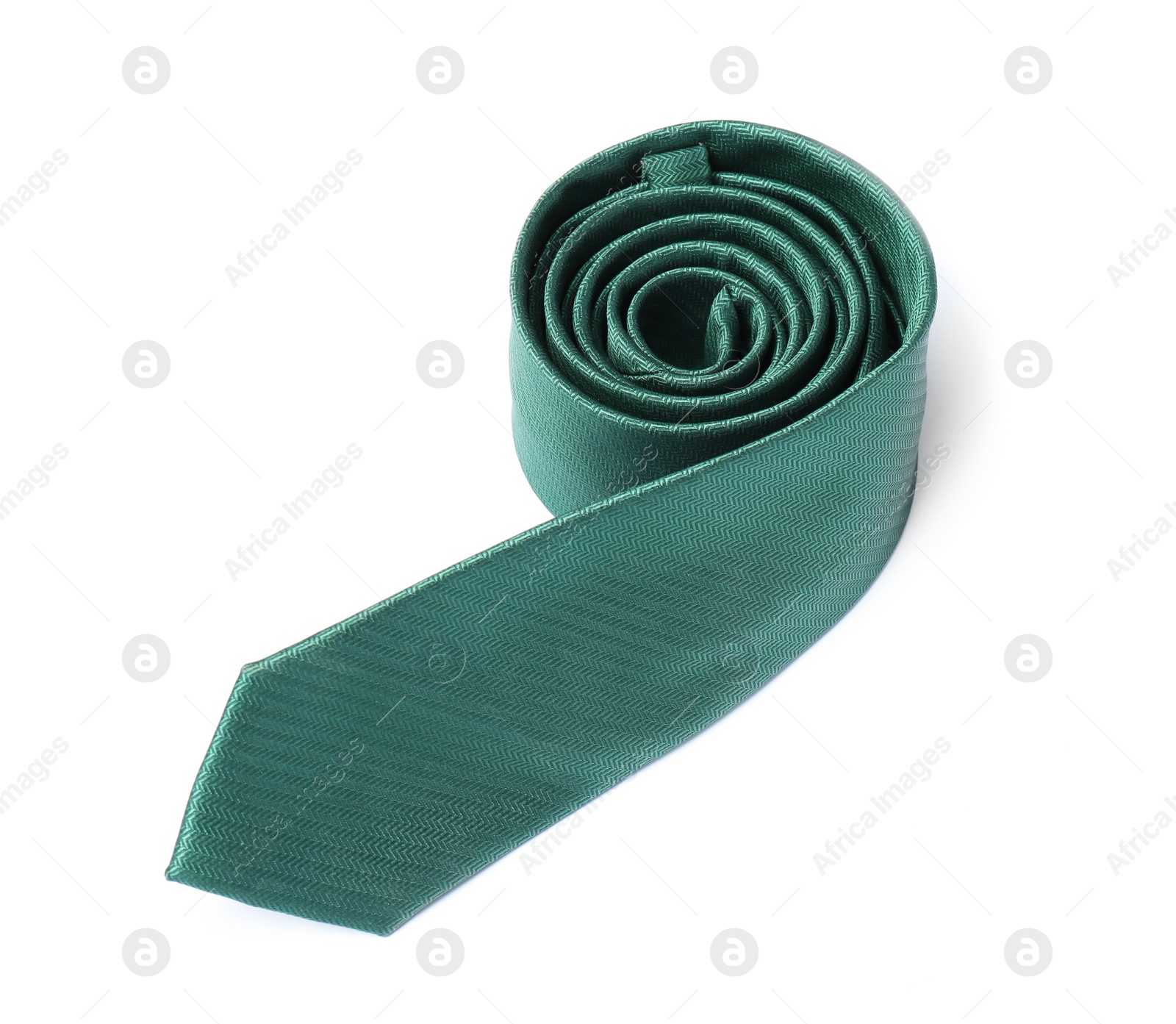 Photo of Stylish color male necktie isolated on white