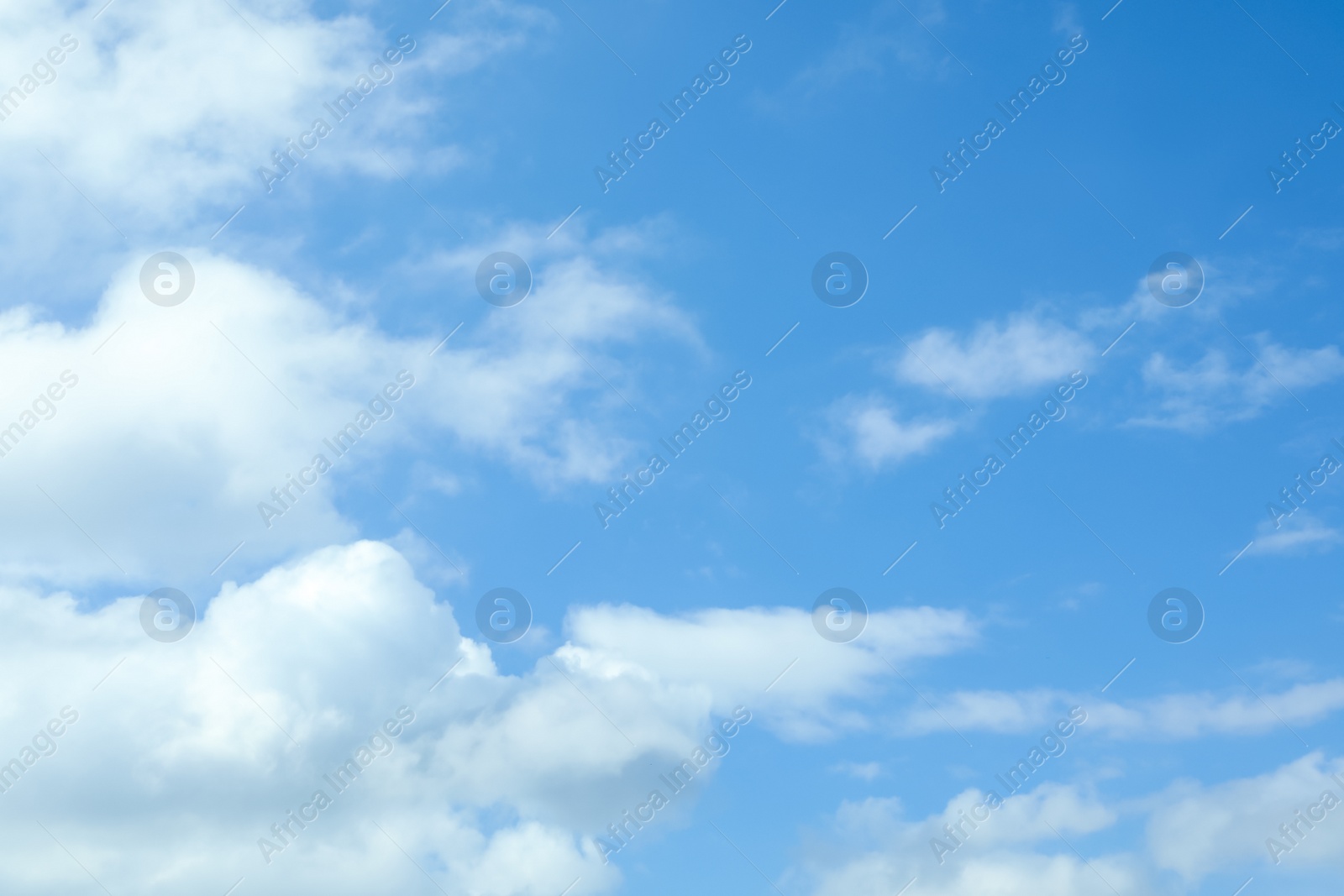 Photo of Picturesque view of beautiful blue sky with fluffy white clouds