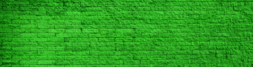 Image of St. Patrick day. Green brick wall as background. Banner design