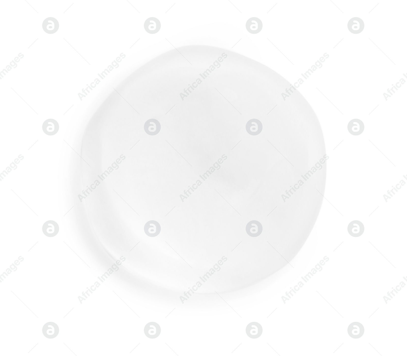 Photo of Sample of transparent gel isolated on white, top view