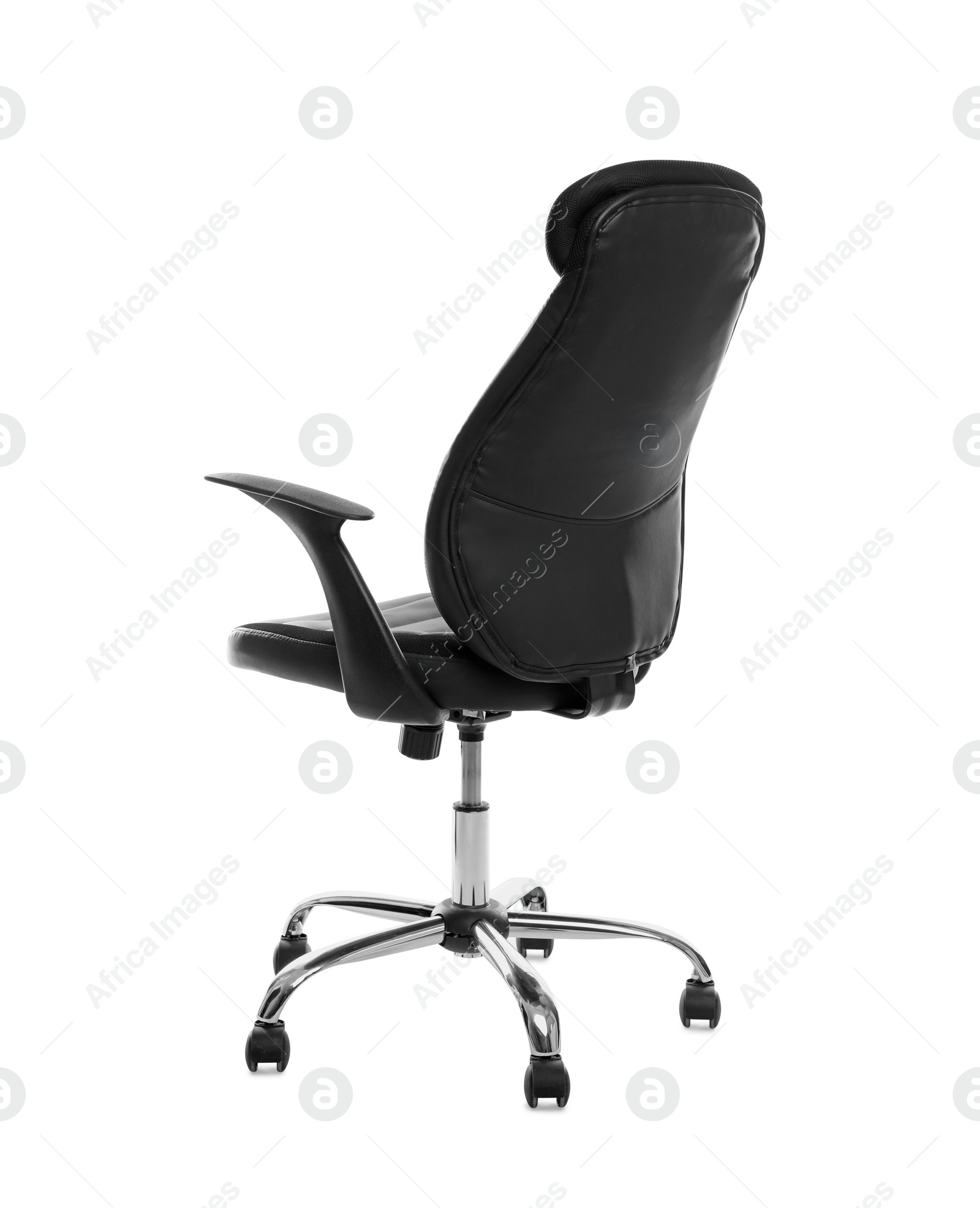 Photo of Comfortable leather office chair isolated on white