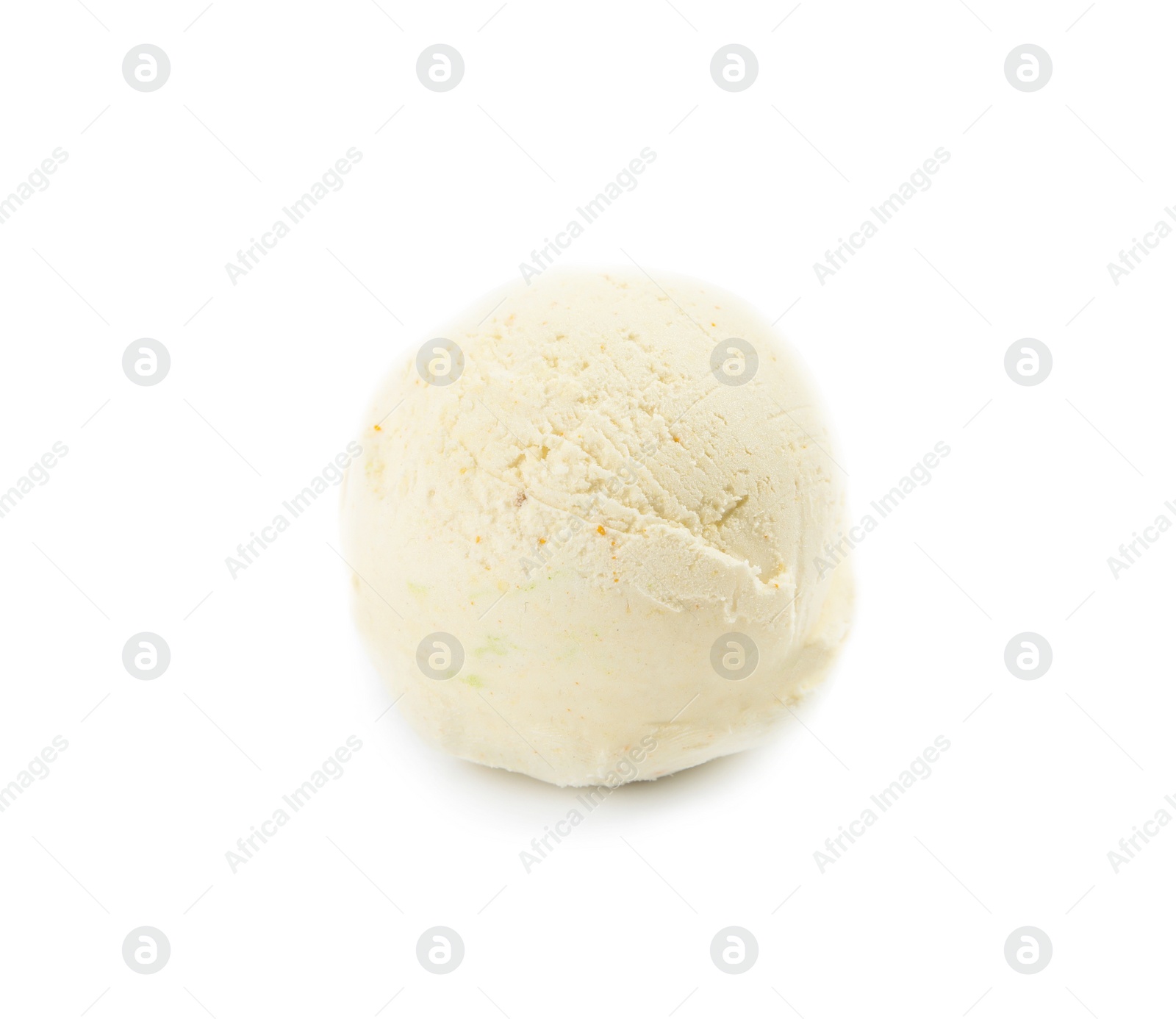 Photo of Scoop of delicious ice cream on white background