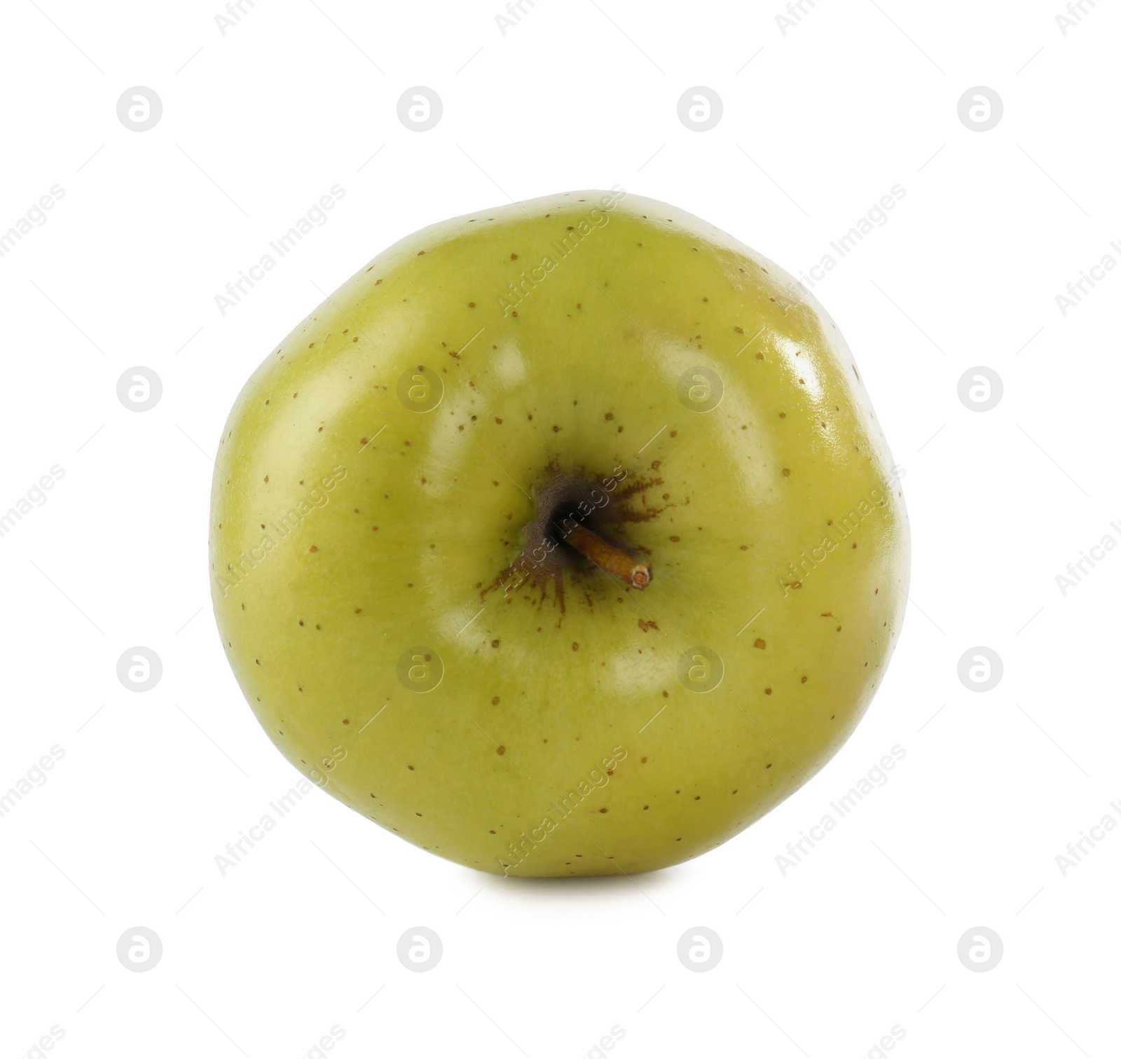 Photo of Fresh juicy yellow apple isolated on white