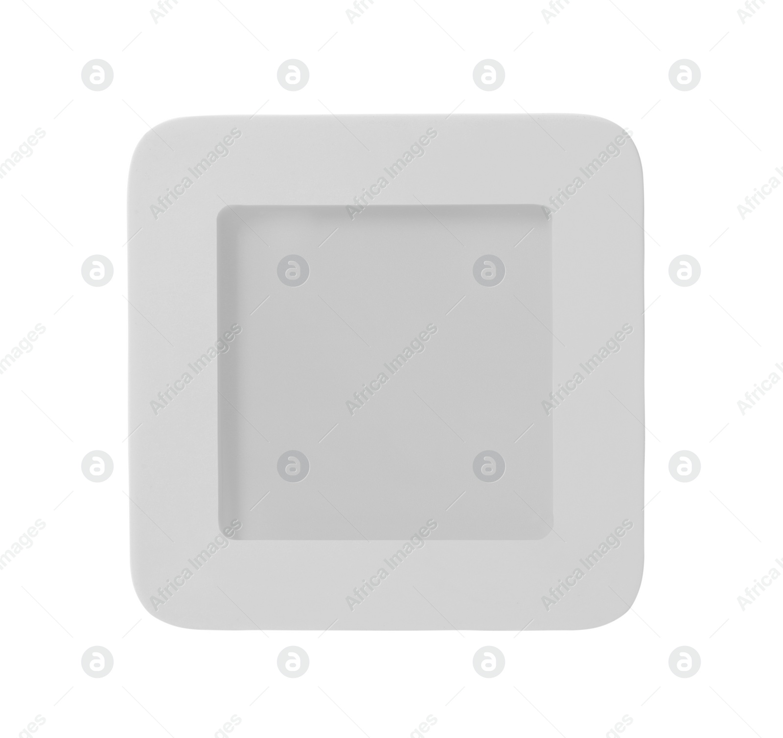 Photo of One thermostat isolated on white. Smart home system