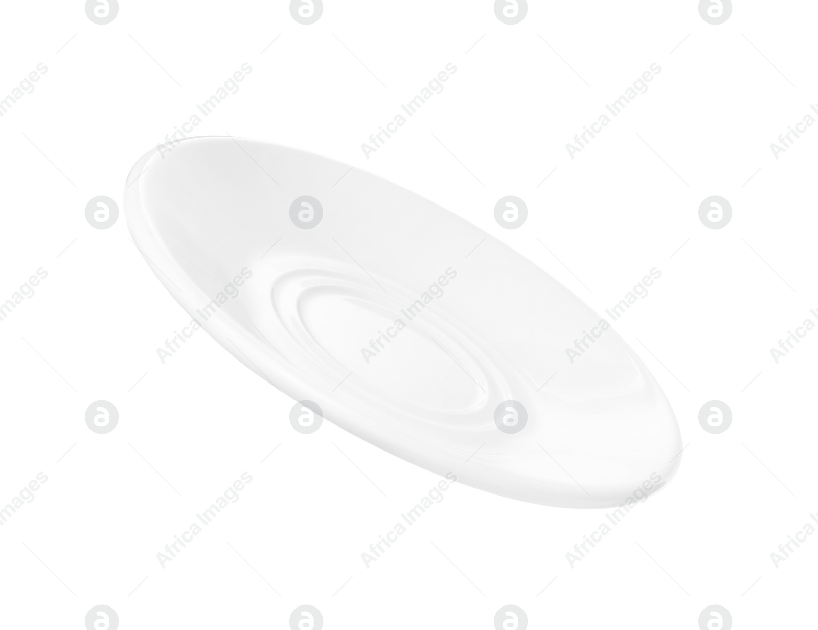 Photo of Ceramic plate isolated on white. Cooking utensil