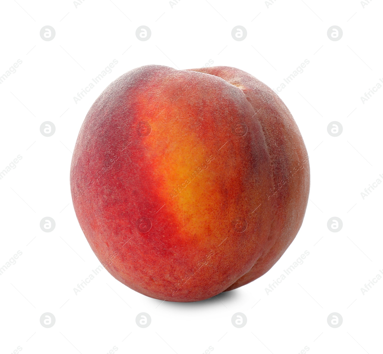 Photo of Delicious ripe juicy peach isolated on white