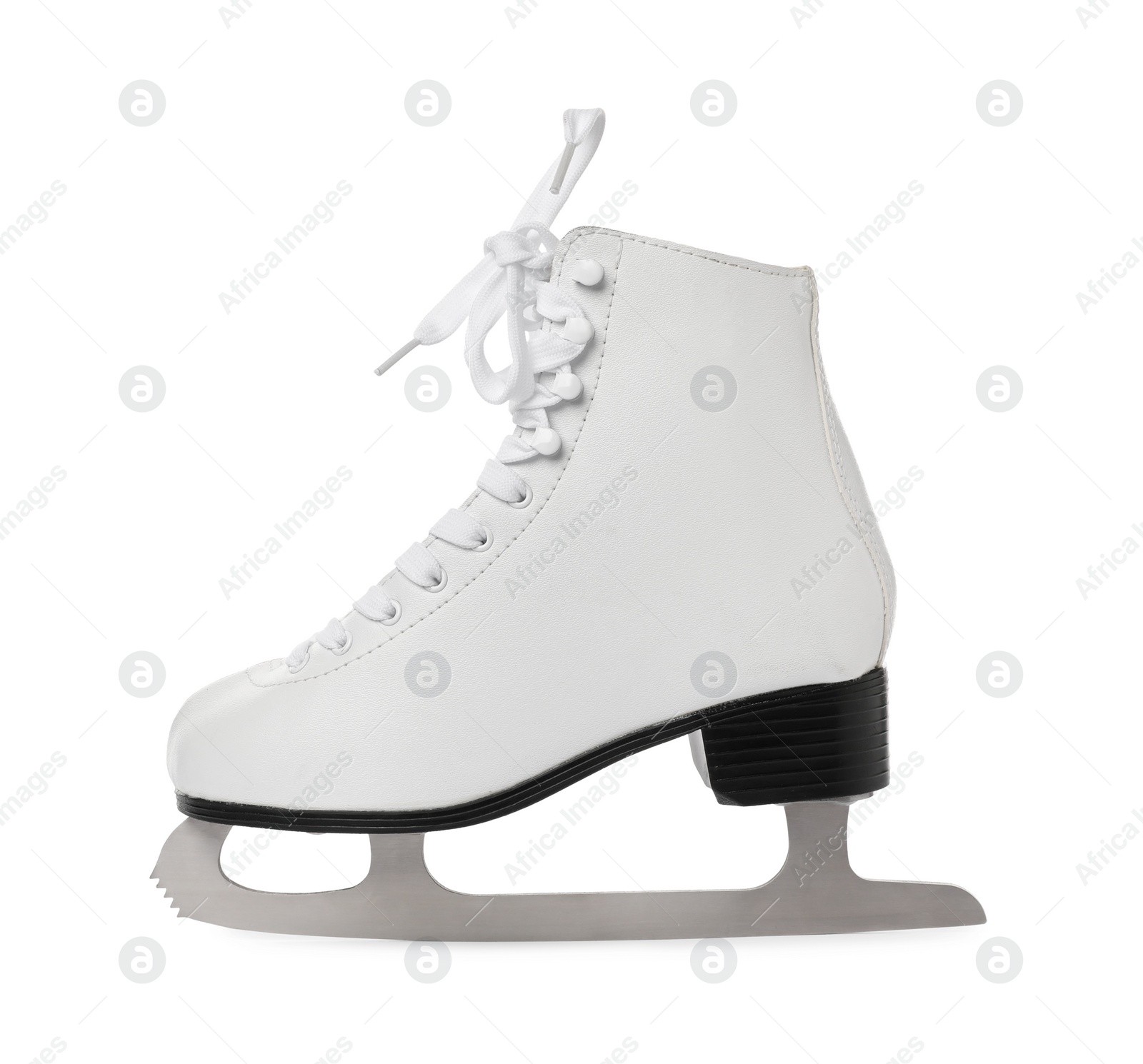 Photo of Stylish figure ice skate isolated on white