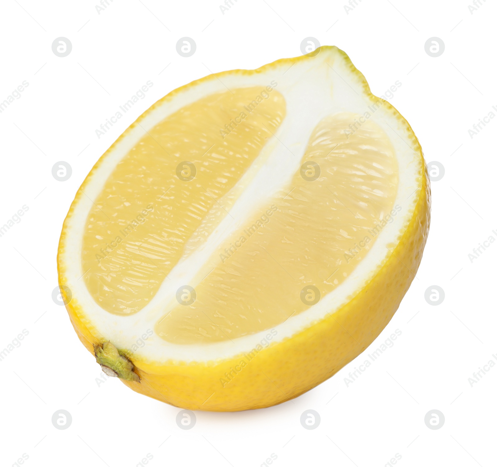 Photo of Half of fresh lemon isolated on white