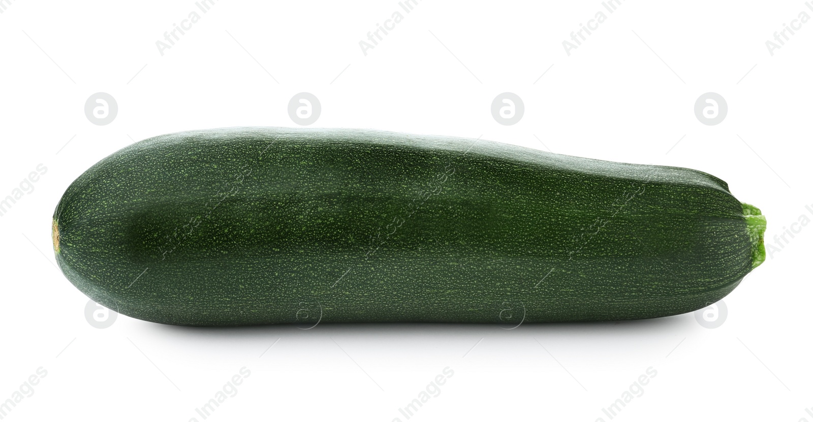 Photo of Fresh ripe green zucchini on white background