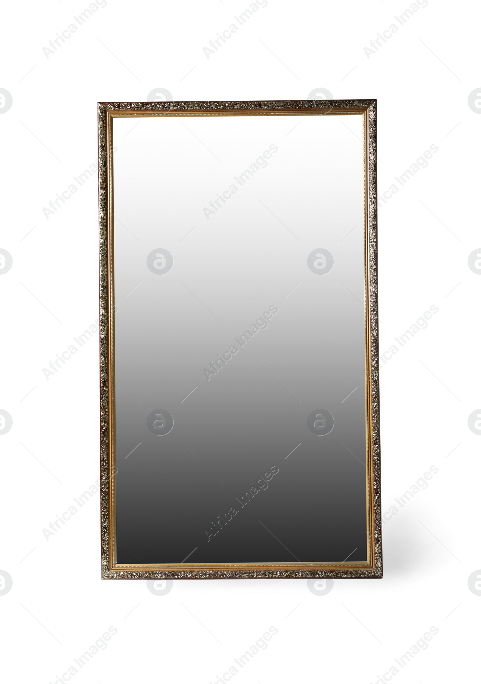 Photo of Vintage mirror isolated on white. Decorative element