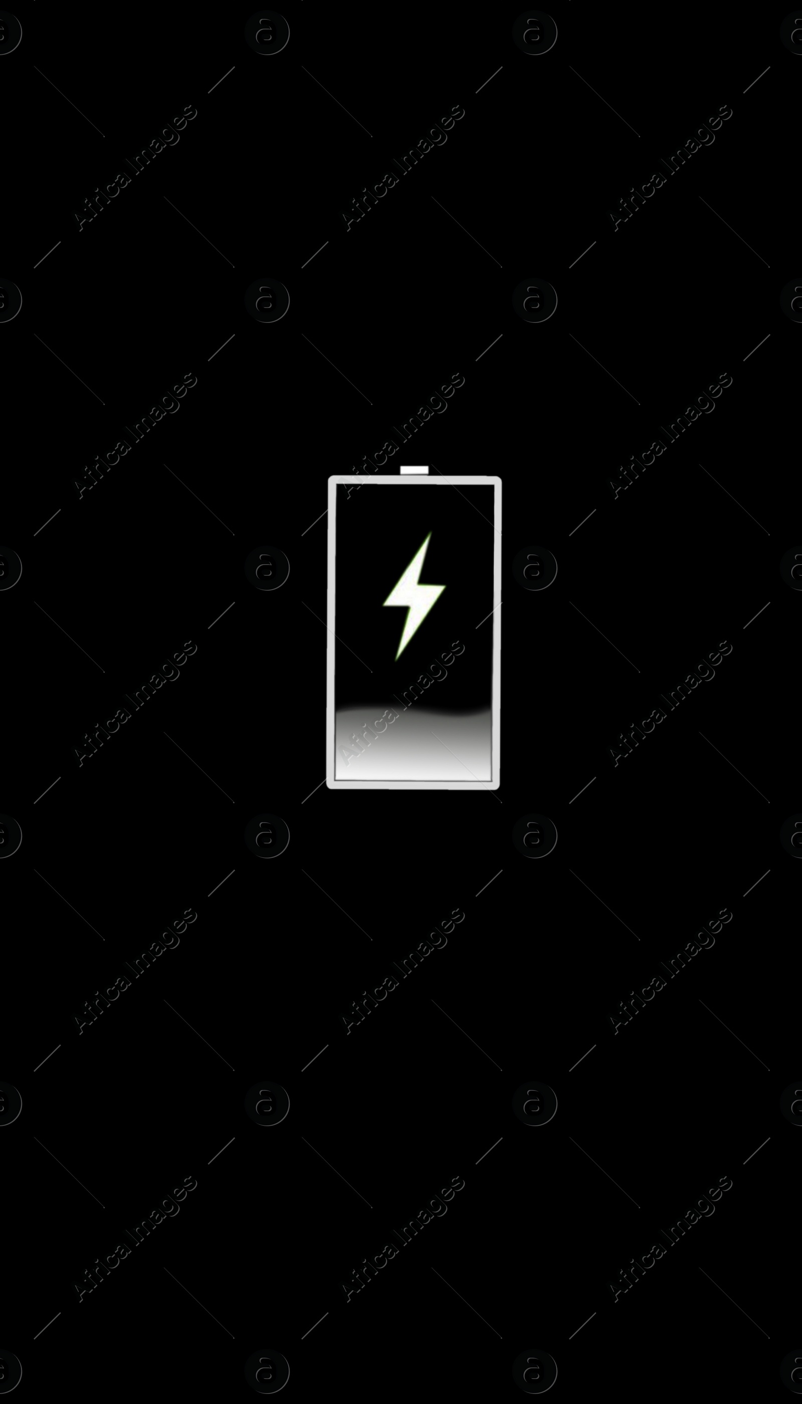 Illustration of Battery charge icon on black background. Illustration