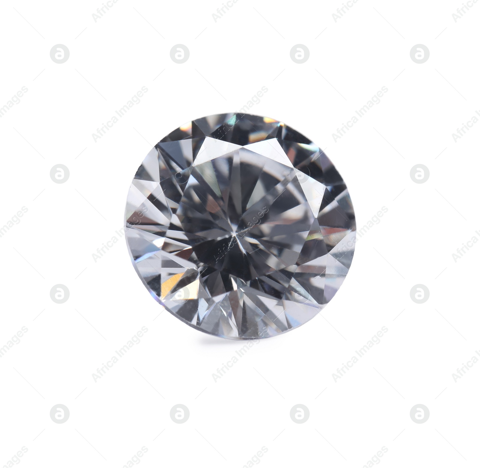 Photo of One beautiful shiny diamond isolated on white